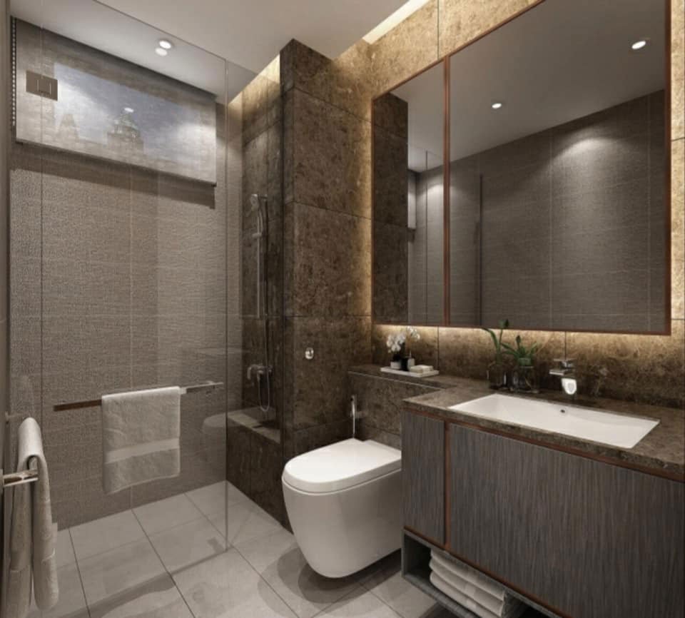 Buồng tắm đứng bên trong căn hộ