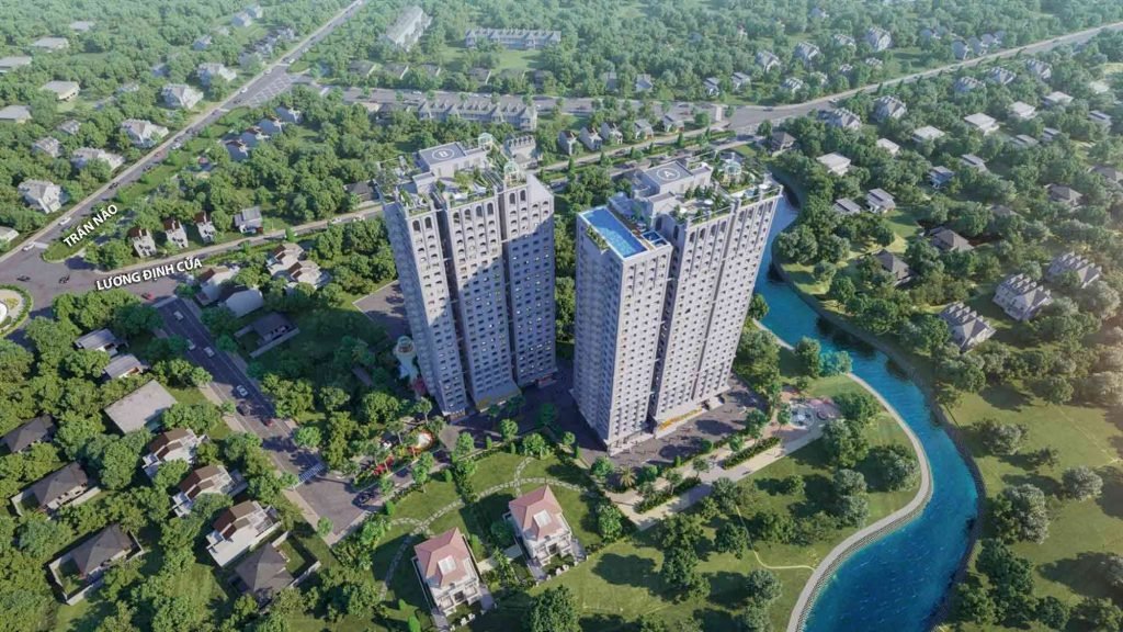 2 TOÀ THÁP CĂN HỘ PARIS HOÀNG KIM TRÊN ĐƯỜNG LƯƠNG ĐỊNH CỦA